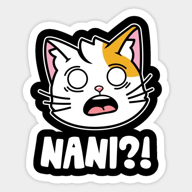 Nani Japanese Anime Manga Cat Sticker by The WYLD Tribe